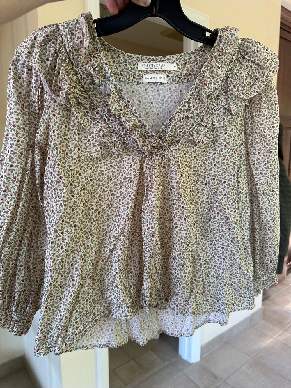 Christy Dawn strawberry Crème Top